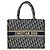 Christian Dior Navy Canvas Tote Bag