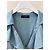 Zapa Camicia in seta e cotone blu con volant - vista 2