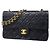 Borsa a tracolla Chanel Matelassé in pelle d'agnello blu navy