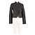 Giacca in pelle nera Mango