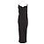 Vestido maxi negro Hugo Boss con cuello drapeado