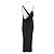 Vestido maxi negro Hugo Boss con cuello drapeado - vista 2