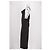 Vestido maxi negro Hugo Boss con cuello drapeado - vista 3