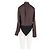 Autre Marque Top CEKETTE de algodón marrón con cuello alto plisado - vista 2