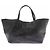 Borsa tote in pelle nera Massimo Dutti