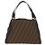 FENDI Zucca Canvas Shoulder Bag Black Brown - vista 2