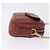 Miu Miu Chain Shoulder Bag Leather Brown Gold - vista 3