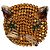 Gucci Broche tête de chat en cristal doré