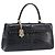 Autre Marque Saint Laurent Hand Bag Embossed Leather Black Gold