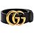 Gucci Ceinture large GG Marmont en cuir noir