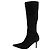 Chanel Bottes hautes en daim noir - taille EU 35.5