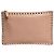 Valentino Clutch pouch grande Rockstud in pelle beige