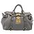 Miu Miu Sac à Main en Cuir 2way Gris Or - vue 2