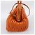 Miu Miu Matelasse Hand Bag Leather 2way Orange Gold - vista 4