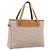 Céline CELINE C Macadam Hand Bag Canvas Beige Gold Tone