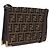 FENDI Zucca Canvas Shoulder Bag Brown Black