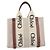 Chloé Chloe Woody Small Hand Bag Canvas Beige Brown - vista 13