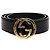 Gucci Cinturón Interlocking G de cuero negro
