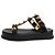 Valentino Sandali platform in pelle Black Roman Stud - size EU 39