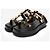 Valentino Sandali platform in pelle Black Roman Stud - size EU 39 - vista 7