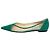Jimmy Choo Scarpe basse Saia in camoscio e mesh verde - taglia EU 39