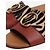 Chloé Ciabatte C in pelle marrone e vitello stampato zebra - taglia EU 40 - vista 6