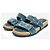 Chanel Sandali slide espadrillas CC in velluto blu - taglia EU 40 - vista 2