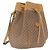GUCCI Micro GG Supreme Shoulder Bag PVC Beige Gold