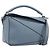 LOEWE Puzzle Bag Hand Bag Leather 2way Light Blue Silver