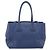 PRADA Vitterodino Tote Bag Leder 2way Blau Silber - Ansicht 2