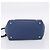 PRADA Vitterodino Tote Bag Leder 2way Blau Silber - Ansicht 5