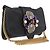 Miu Miu Chain Bijoux Shoulder Bag Leather Black Gold