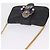 Miu Miu Chain Bijoux Shoulder Bag Leather Black Gold - vista 6