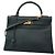 Hermès Borsa Hermes Kelly 32 in pelle Courchevel blu navy