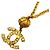 Collier Chanel plaqué or avec strass
