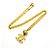 Collier Chanel plaqué or avec strass - vue 3