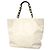 Saco Tote Chanel em couro branco