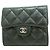 Portafoglio tri-fold Chanel nero