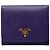 Prada Purple Saffiano Trifold Geldbörse