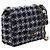 Chanel Black Mini Square Tweed Coco Heart Chain Flap - vista 9