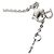 Collana Dior in ottone argentato con cristalli e tre ciondoli Spell Out - vista 4