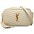 Autre Marque Bolsa Câmera Saint Laurent Lou Mini Grain de Poudre Monograma Branca com Borlas