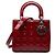 Dior Red Medium Patent Cannage Lady Dior