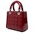 Dior Red Medium Patent Cannage Lady Dior - vista 2