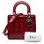 Dior Red Medium Patent Cannage Lady Dior - vista 7