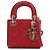 Dior Red DiorAmour Micro Lambskin Cannage Lady Dior