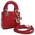 Dior Red DiorAmour Micro Lambskin Cannage Lady Dior - vista 12
