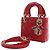 Dior Red DiorAmour Micro Lambskin Cannage Lady Dior - vista 13