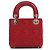 Dior Red DiorAmour Micro Lambskin Cannage Lady Dior - vista 2