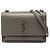 Autre Marque Saint Laurent Gray Medium Croc Embossed Leather Monogram Sunset Crossbody